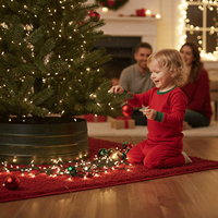Großer Metall-Weihnachtsbaumkragen, dekorativer Stahlsockel, rustikaler Weihnachtsbaum-Untersetzer, Ständerring für natürliche und künstliche Bäume