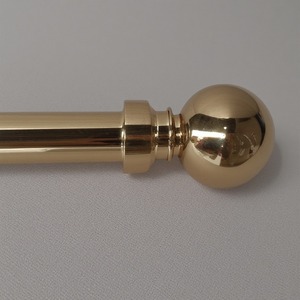 Tringle à rideau de fenêtre de conception moderne de couleur noire de Offre Spéciale décorée de matériel de tête de poteau en métal fleuron 72-144 pouces simple - Product Image 3