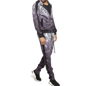 Venta al por mayor de alta calidad de cuatro vías elástico ropa deportiva chándales para hombres colores personalizados y logotipo sublimado chándales - Product Image 4