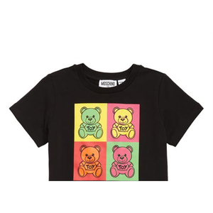 T-shirt per Bambini Moschino con Grafica Orso Multicolore, 100% Cotone Jersey, per Bambini Piccoli, Taglia 12 Anni, Motivo Cartone Animato - Product Image 2