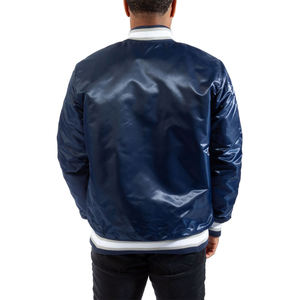 Blouson Bomber en Toile Personnalisé pour Hommes, Meilleures Ventes, Prix de Gros, Col Sans Revers, Logo Frontal, Tissu Enduit - Product Image 3