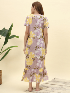 Camisón Victoriano de Algodón para Mujer, Camisón con Estampado Floral - Product Image 6