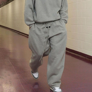 Custom Streetwear Oversized High Waist Acid Wash <b>Baggy</b> Wide Leg Sweat Pants <b>Jogger</b> Rhinestone Sweatpants - Product Image 3