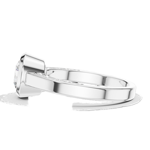 Bague en diamant de laboratoire rond de 1 carat pour femme, VVS-VS EF CVD, or 18 carats, 14 carats, 10 carats et argent 925, or rose, or jaune, or blanc - Product Image 6