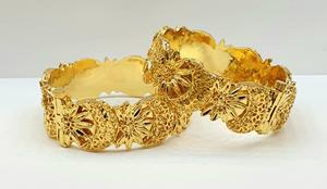 Wholesale <b>24K</b> <b>Gold</b> Plated Stainless Steel <b>Bracelets</b> Stylish High Quality Fashion Bangles <b>24K</b> <b>Gold</b> Plated Jewelry - Product Image 4