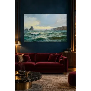 Fida Michael Zeno Diemer Rocky Coast and Waves Impression sur toile - Product Image 5
