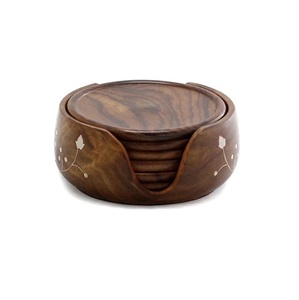 Wood & <b>Marble</b> <b>Coasters</b> Set Eco Friendly Wooden & stone <b>Coaster</b> Home Decor <b>Coasters</b> High Selling New Design Table <b>Coasters</b> - Product Image 2