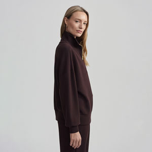 Ensemble de survêtement polaire à demi-fermeture à glissière avec logo personnalisé grandes tailles sweat-shirt d'hiver à la mode pantalon de survêtement lavé pour le confort du printemps - Product Image 2