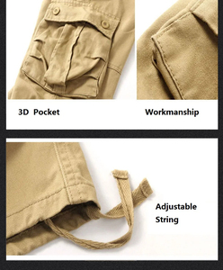 Trendy Saleh Enterprises Men Spandex Cotton Canvas Cargo Pants Drawstring Closure <b>Summer</b> Relax Fit Baggy Utility <b>Trousers</b> - Product Image 4