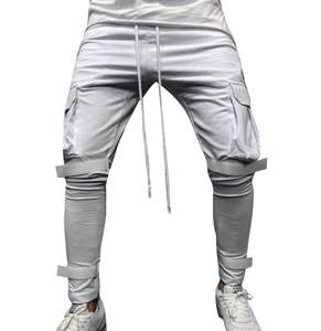 Pantalones deportivos de gran tamaño para hombre, pantalón de chándal con cremallera, elásticos y personalizados, color marrón, oferta - Product Image 3