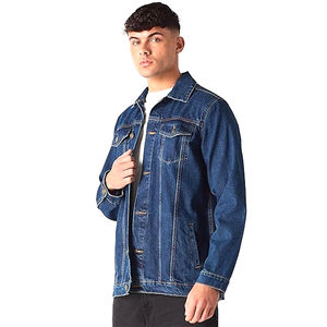 Veste en jean à la mode pour hommes vestes en jean bleues personnalisées lavées en gros fabriquées avec le meilleur matériau pour la saison d'hiver - Product Image 6