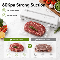 60kPa 110W 2000mAh 30cm 3.3L/min coupe-sac tuyau externe sec humide menage machine sous vide portative scelleuse sous vide