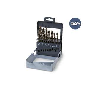 BETA HSS-CO 5% forets polyvalents en acier ensemble de 19 pointes de sol courtes dans un boîtier en métal-Beta - Product Image 1