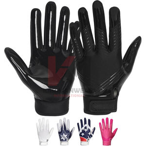 High Performance American Football <b>Gloves</b> Sticky <b>Silicone</b> Palm Grip Custom Logo Wide Receiver <b>Gloves</b> Supplier - Product Image 1