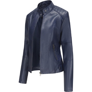 Services OEM Conception personnalisée de haute qualité Veste en cuir à dessus court pour femmes Nouveau design Veste en cuir pour femmes - Product Image 3