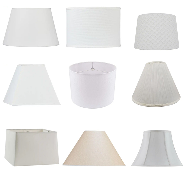 Round or Square Fabric Lampshade Anti Glare White Linen Body Lamp Shade Hotel Lampshade For Table Lamp or Wall Lamp