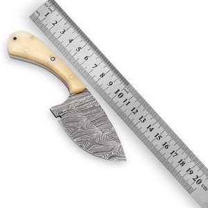 Couteau à désosser à lame fixe en acier Damas pour le transport quotidien, avec manche intégral pour la chasse, le camping, gaine durable, OEM - Product Image 1