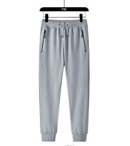 Pantalon de survêtement 100% coton pour hommes pantalon d'entraînement mi-taille en éponge française avec poches d'impression décontractées tissées élastiques pantalon de survêtement - Product Image 6