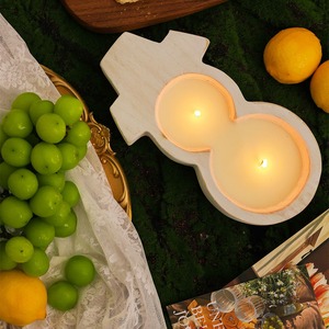 ชามแป้งไม้ทรงรีถาดตกแต่งแบบชนบทชามแป้งขนาดใหญ่แกะสลักด้วยมือของตกแต่งเทียนชามแป้งไม้สำหรับทำเทียน - Product Image 6