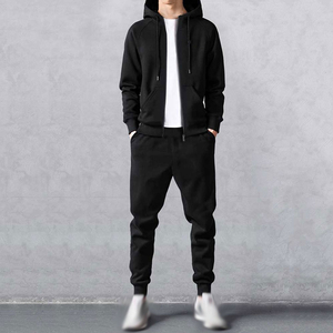 Best Selling Men's Summer 100% Cotton Fleece Solid 2-in-1 Track Suits Comfortable Gym Sportswear Customized Logo Printed - Product Image 5