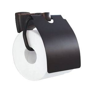 Soporte de papel de hierro de Color negro con diseño Vintage de tendencia, tamaño y forma personalizados, soporte de papel higiénico para restaurante - Product Image 5