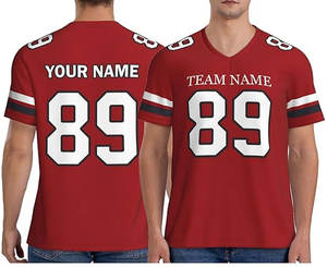 Camiseta de fútbol personalizada para hombre, camiseta de uniforme deportivo personalizado con nombre y número de equipo impreso, cree su propio conjunto de estilo - Product Image 4