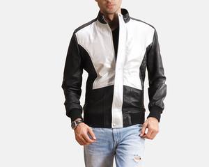 Chaqueta de invierno para hombre de diseño superior con cuello levantado manga completa 100% cuero de alta calidad personalizable precio razonable - Product Image 1