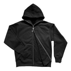 Sweat à capuche zippé en molleton de coton lourd 100% pour hommes avec fermeture éclair complète avec épaule Reglan ODM vêtements d'hiver - Product Image 4