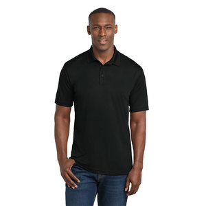 Polo homme en coton classique 100% polyester pour un usage quotidien décontracté, chemise de golf noire - Product Image 5