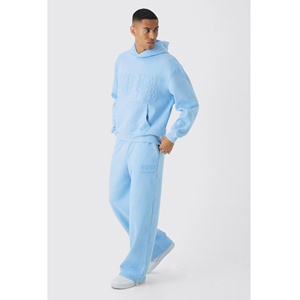 Conjunto de chándal de invierno transpirable de alta calidad Logotipo personalizado Sudadera con capucha y pantalones deportivos Cuello con capucha Impreso Technics Hecho en Pakistán - Product Image 1