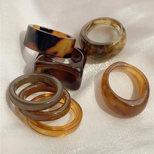 Resin <b>Plain</b> Band <b>Ring</b> with Geometric Design Modern Christian Wedding Bands <b>Rings</b> Unisex Daily Wear Jewelry Third Party Certified - Product Image 6