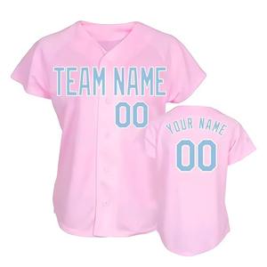 Offre Spéciale personnalisé blanc 100% Polyester Raglan Baseball chemise/bouton vers le bas personnalisé femmes Baseball Jersey - Product Image 2