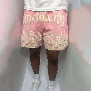 Pantalones cortos informales de cintura alta para hombre 100% algodón transpirable ecológico ropa de calle de secado rápido servicio OEM personalizado estilo callejero - Product Image 3