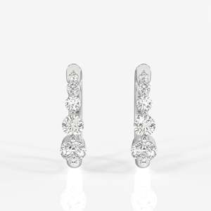 Pendientes de Aro con Diamantes Moissanite de Corte Redondo en Oro de 14K - Product Image 5