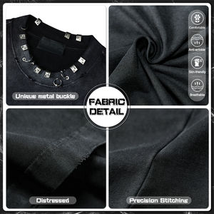 Ropa a granel personalizada peso pesado 300 Gsm ácido lavado algodón camiseta de gran tamaño Jersey Casual Vintage camiseta desgastada para hombres - Product Image 3