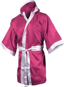 Robe de boxe de qualité supérieure avec capuche et logo doré au design personnalisé meilleure qualité 100% polyester satin boxe Rob RRI-BR-005 - Product Image 6