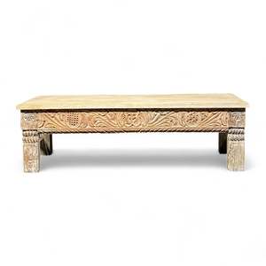Banco de Madera Maciza Tallado a Mano, Diseño Rústico y Moderno para Jardín, Parque, Muebles de Jardín - Product Image 3