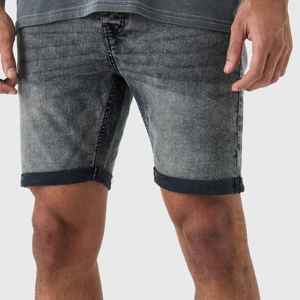 Shorts en jean pour homme de haute qualité, vintage, délavés, respirants, coupe ample, longueur genou, service OEM - Product Image 5