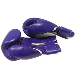 Gants d'entraînement de boxe Velcro violet de haute qualité et abordables en couleur et design de taille personnalisés pour la compétition de boxe - Product Image 6