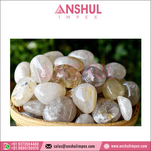 Gama exclusiva de piedras caídas de rutilo dorado de excelente calidad para crear arreglos y decoración del hogar - Product Image 3