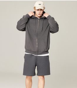 Sudaderas con capucha de algodón grueso 430 Gsm de alta calidad para hombre logotipo personalizado en blanco para hombre de gran tamaño Vintage Full Zip up Hoodie - Product Image 5