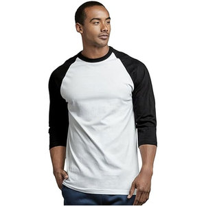 Unisex 3/4 Sleeve <b>Baseball</b> <b>Tee</b> Tri-Blend 50% Polyester, 25% Cotton, 25% Rayon Contrast Raglan Sleeves <b>Baseball</b> Raglan T-Shirt - Product Image 5