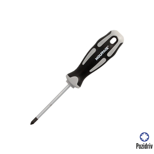 Cacciavite Pozidriv in Acciaio S2 con Impugnatura Bimateriale TPR Misura PZ 1 x O/ 5 x 75 mm. DIN5262. - Product Image 1