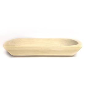 Bol de service en bois fait main, design minimaliste, bois naturel non traité, bol à pâte, décoration d'intérieur, plat de service alimentaire - Product Image 1
