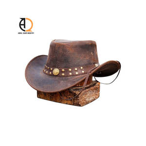 Sombreros de Cuero Vacuno Genuino de Diseño Más Reciente y Más Vendidos, Color Personalizado, Nuevo Sombrero de Vaquero de Cuero de Moda - Product Image 5