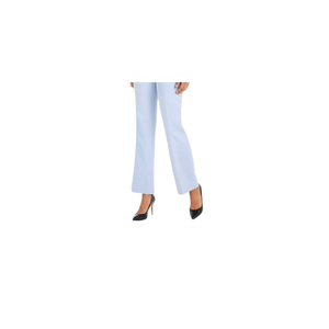 Pantaloni Calvin Klein da donna a gamba dritta moderni, blu, taglia 2, vita alta, traspiranti, in crêpe, a gamba larga, antipiega, per l'ufficio, colorati - Product Image 2