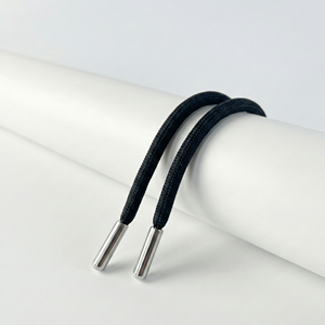 Custom Logo Braided Coated 100% Polyester 3 Strand Twisted Eco-Friendly <b>Drawstring</b> Cords Aglets Shoes Bags Hats Garments Home - Product Image 6