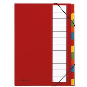 PAGNA Premium DIN A4 225g/m Red Deskorganizer Cardboard Polypropylene Film Laminated <b>Drawer</b> & Desktop Organizer M-Compartments - Product Image 1