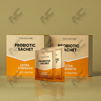 Complément alimentaire Nutricore pour adultes, marque privée, probiotique en sachet, poudre 5g, certifié GMP pour la santé digestive, durée de conservation de 18 mois