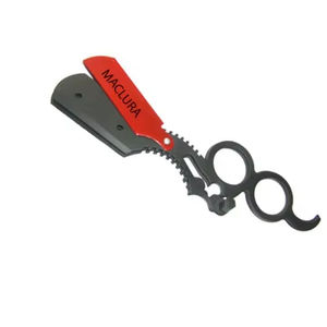 Professional Stainless Steel Safety <b>Blade</b> <b>Straight</b> <b>Razor</b> Double Ring Finger Design for Throat Cutting Shaving - Product Image 1